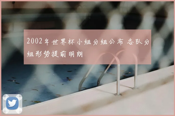 2002年世界杯小组分组公布 各队分组形势提前明朗